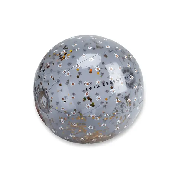 Swim Essentials Beachball, blue daisy Kundfavorit