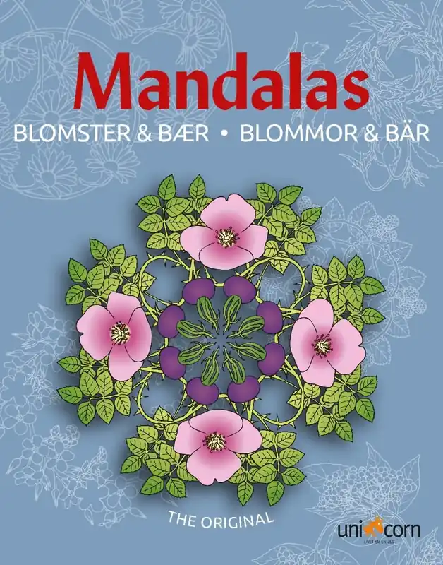 Trygg betalning Mandalas Målarbok med Blommor och Bär