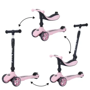 2-i-1 Sparkcykel / Springcykel - Kick‘n‘Ride, Rosa Expressleverans