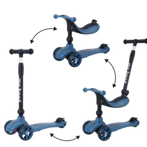 2-i-1 Sparkcykel/Springcykel, Kick‘n‘Ride, Mörkblå Erbjudande