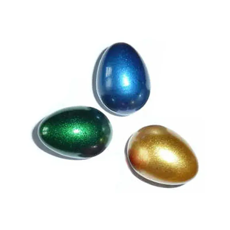 Äggskallra - Guld, grön och blå, 3 st. Nedsatt pris